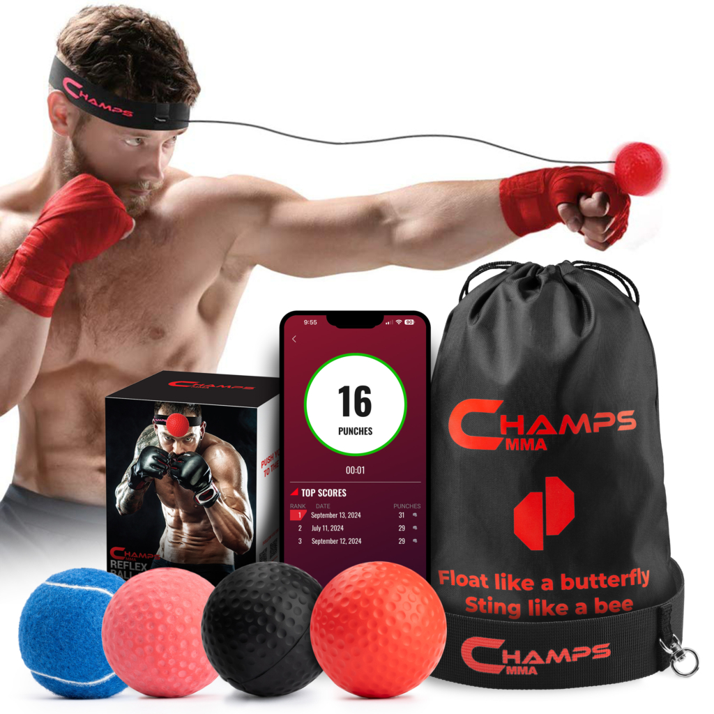 Boxing Reflex Ball Set 4 Difficulty levels Boxing Ball with adjustable headband Champs MMA